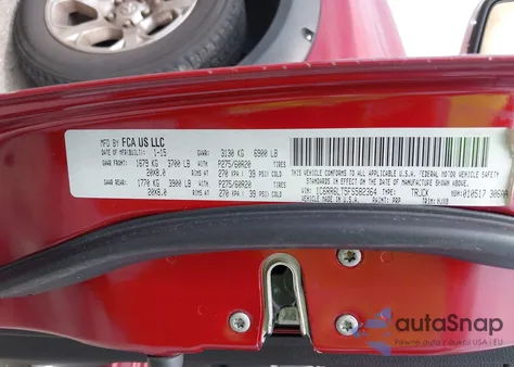 2015 Ram 1500 Lone Star z USA, uszkodzony, nr VIN 1C6RR6LT5FS582364